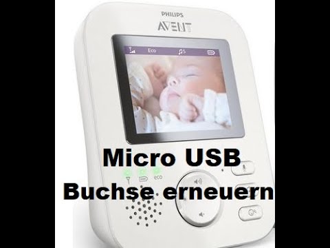 REPARATUR Austausch Micro USB Buchse Ladebuchse Philips Avent SCD 845/26 KAMERA 