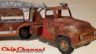 1954 Tonka Mobile Fire Department MFD Ladder Fire Semi Truck Restoration by Chip Channel Restorations 3,473,089 views 2 years ago 1 hour, 23 minutes