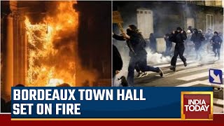 Bordeaux City Hall Set On Fire Amid Protests Against French Pension Changes
