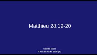 Matthieu 28.19-20