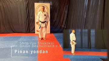 Pinan Yondan // Shito ryu // Kata with names of the techniques
