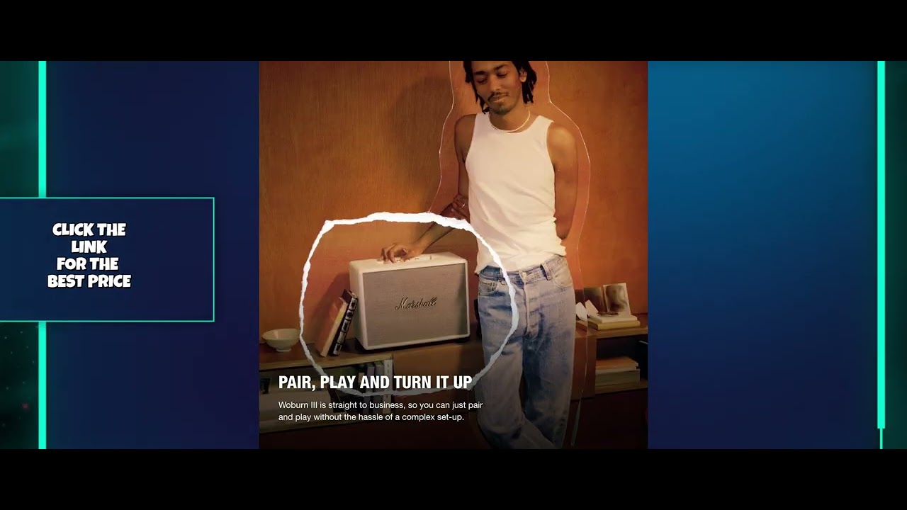 Marshall Woburn III Bluetooth Speaker Review | Loud Home Stereo, HDMI/RCA/AUX, Vinyl Ready (Cream)