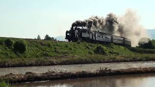 2017 05 21 築堤を走る「SL只見線新緑号」