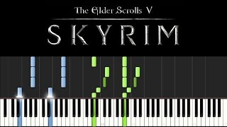Skyrim (Piano Tutorial + sheets) - Main theme: Dragonborn chords
