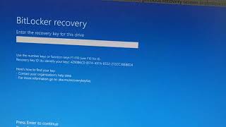 How to fix a Bitlocker Recovery screen error in windows. 