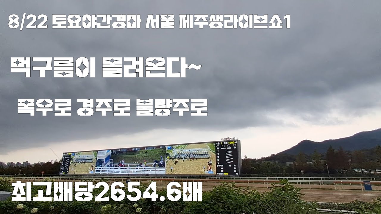 돌돌말이로 복식280배 왠일이니?(토요야간경마 서울 제주생라이브쇼1)
