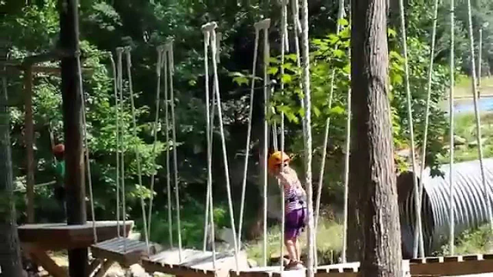 Audrey on an obstacle course