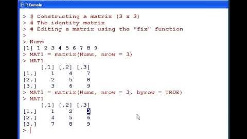 R Tutorial : Creating a Matrix