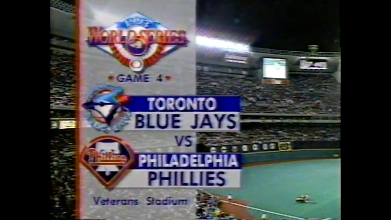 MLB Blue Jays @ Phillies, World Series Gm. 4, Oct. 20, 1993 Pt. 1