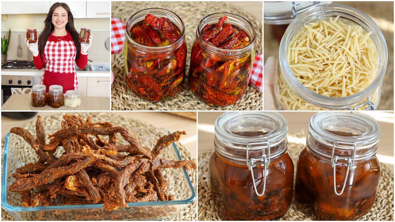 تحضيرات رمضان🌙عملت قديد فاوح بدون شمس وحضرت حلالم دياري تعمل الكيف وطماطم مجففة مع طريقة التخزين👌❤️