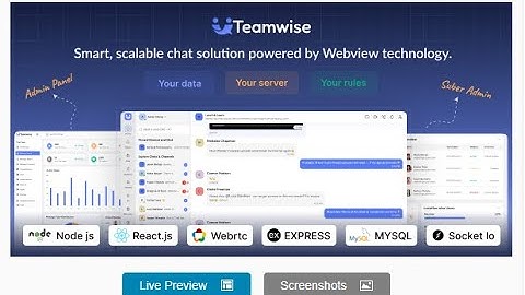 Teamwise - Slack Clone | Chat App | Audio and Video Call | Realtime Messaging Saas Product