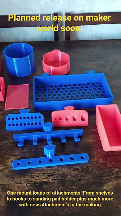 AnyMount one mount for all! Shelves, storage,hooks plus much more. #3dprinting #anymount #3dprinted