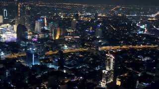 VIEW FROM BANGKOKS HIGHEST SKY BAR/WALK: MAHANAKHON TOWER (KING POWER) HD