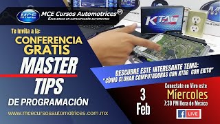 Como Clonar Computadoras con Ktag Exitosamente, Repeticion Conferencia Master Tips