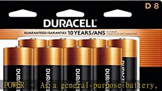 Duracell Coppertop D Batteries, 8 Count Pack, D Battery With Long-Lasting Power, All-Purpose Alkali