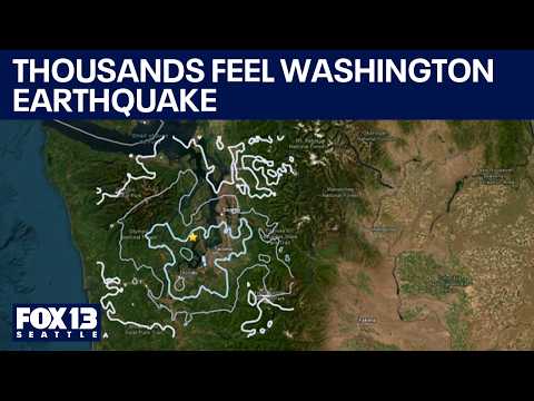 Earthquake in WA: 9,100 people feel 4.2 magnitude quake | FOX 13 Seattle