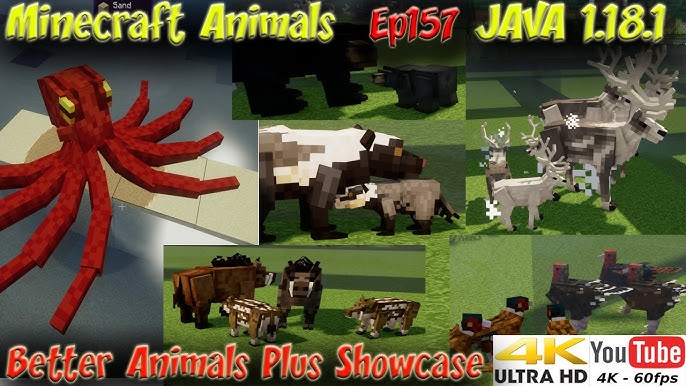 NOVOS ANIMAIS ADICIONADOS NO MINECRAFT !! - UNNAMED ANIMAL MOD 1.16.5 