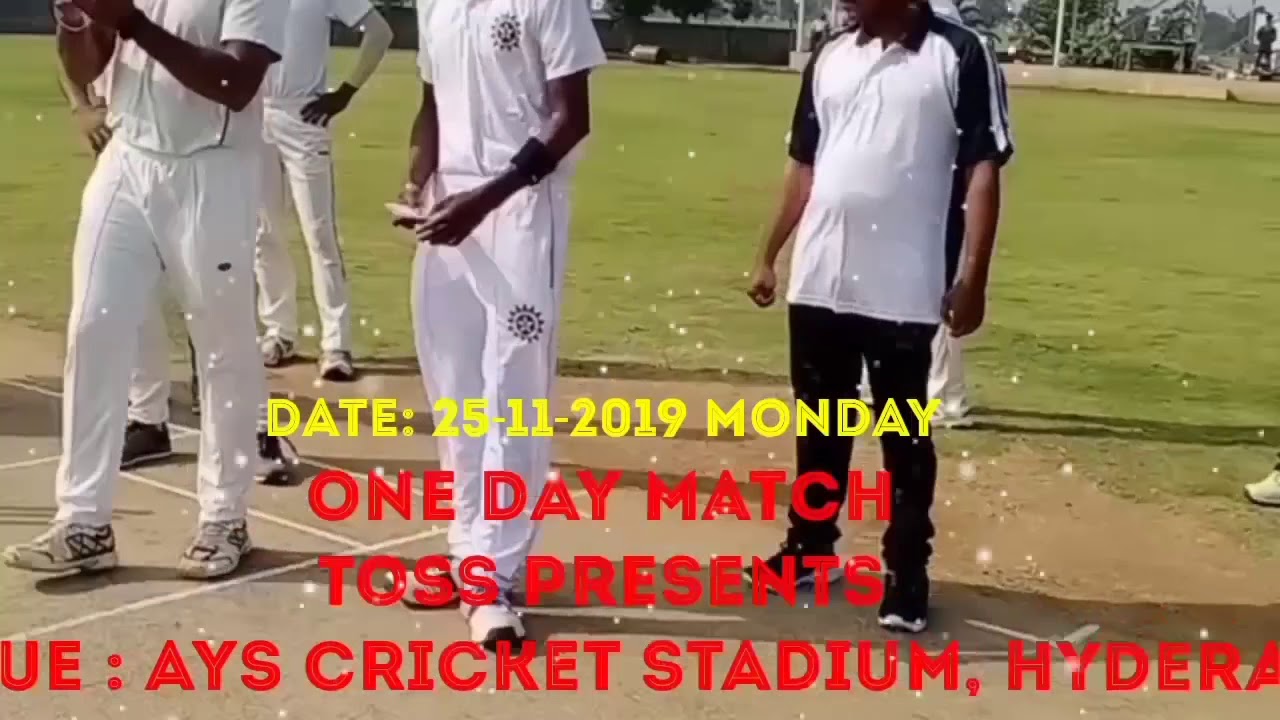 One day match Toss presentation , AYR CRICKET STADIUM