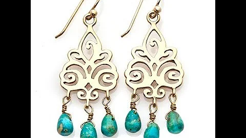 Studio Barse Turquoise Bronze "Gypsy" Drop Earrings