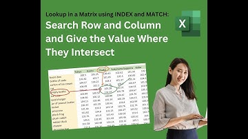 Lookup in a Table with Row and Column Criteria using INDEX and MATCH