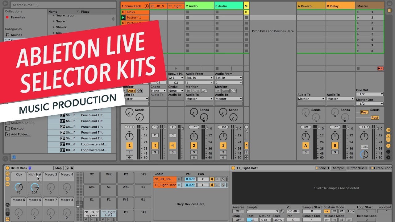 Ableton Live Exploring Selector Kits Creative Strategies Sampling YouTube