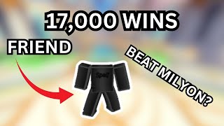 HELPING MY FRIEND REACH 17,000 WINS in ROBLOX BEDWARS