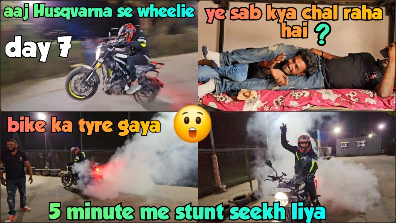 Aaj To Husqvarna Se Khatarnak Wheelie Mardi - Bike Stunt Training Day 7