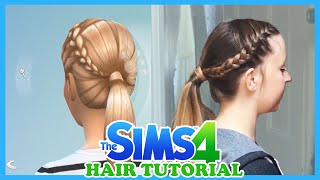 Sims 4 hair tutorial: Braid Pony screenshot 5