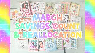 Match Highlights March Savings Count & Reallocation | How Much Money Was Saved?! #budgeting #cashstuffing