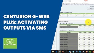 CENTURION G-WEB PLUS: Activating outputs via SMS