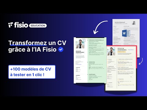 L’outil IA qui facilite la création d’un CV design instantanément - video from Fisio