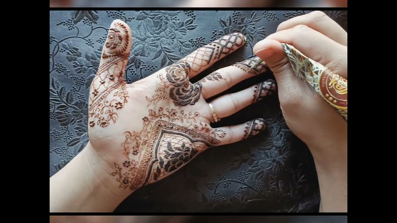 Latest front hand mehndi design