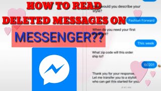 HOW TO READ DELETED MESSAGES ON MESSENGER