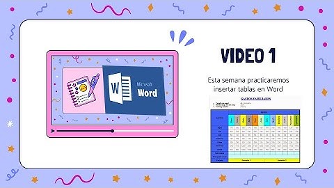 Crear tablas en Word Video 1