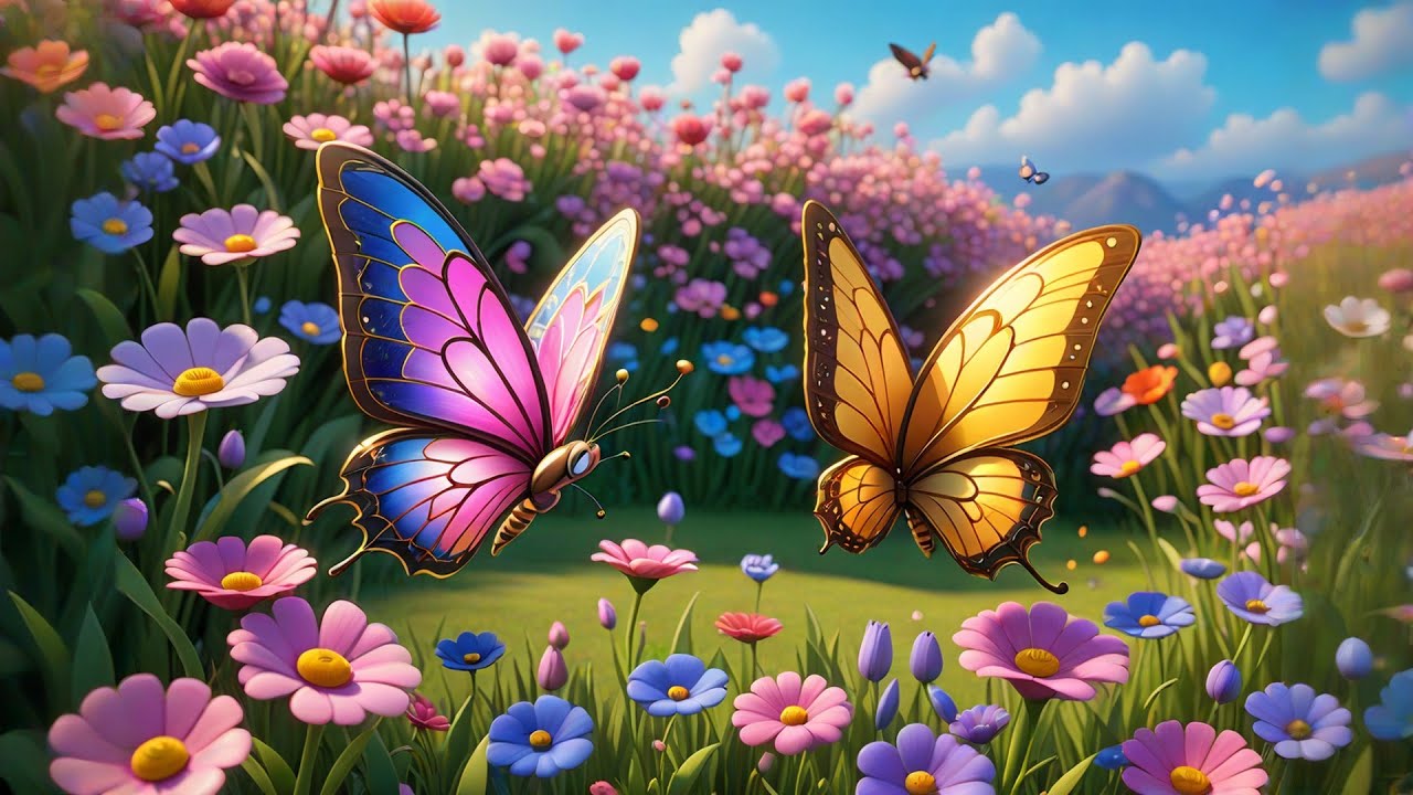 Six Glowing Butterflies Spin and Sway | Nature Movement Rhyme for Kids | Songs and Nursery Rhymes