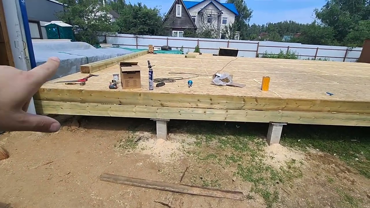 Завезли материал и начали монтаж дома из СИП панелей