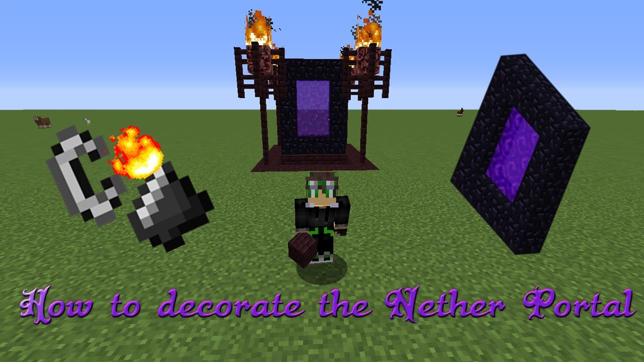 Tutorial5 How to decorate the Nether Portal YouTube