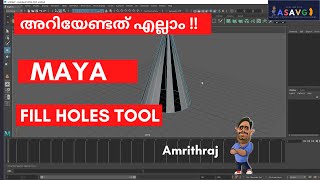 Maya Malayalam Tutorial (Fill Holes TOOL)