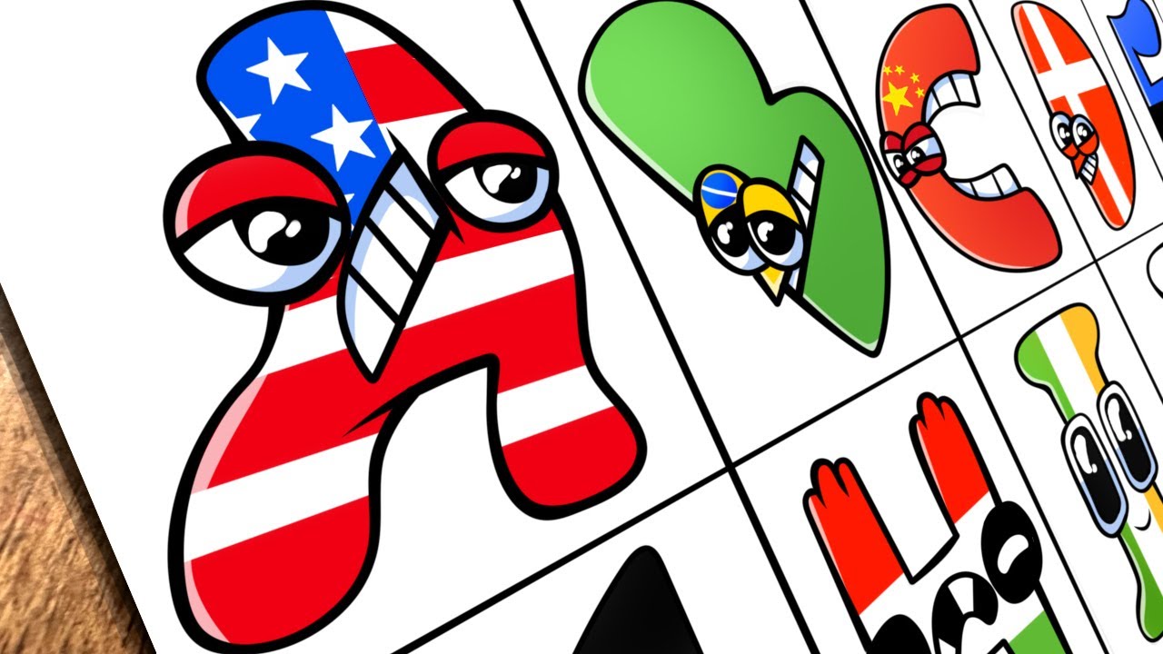 Drawing Alphabet Lore but they Сountries (A-L) / How to draw Alphabet Lore MEME