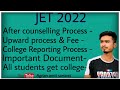 Jet 2022 counselling    process  upward    coa sri ganganagar 