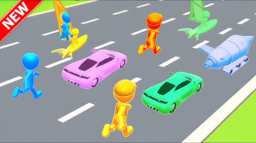 Shape Shifting 🏃🚗🚲🛵🚁 🛶🛥️ 🚂  All Levels New Update GamePlay Walkthrough Android,Ios (Level 144-148)