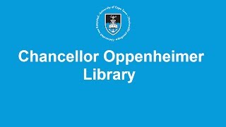 Chancellor Oppenheimer Library Col - Uct Video Venue Finder