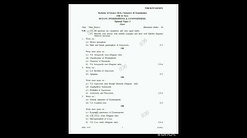 RTMNU BOTANY paper 1 (2018), Semester 2 (1st year BSC)