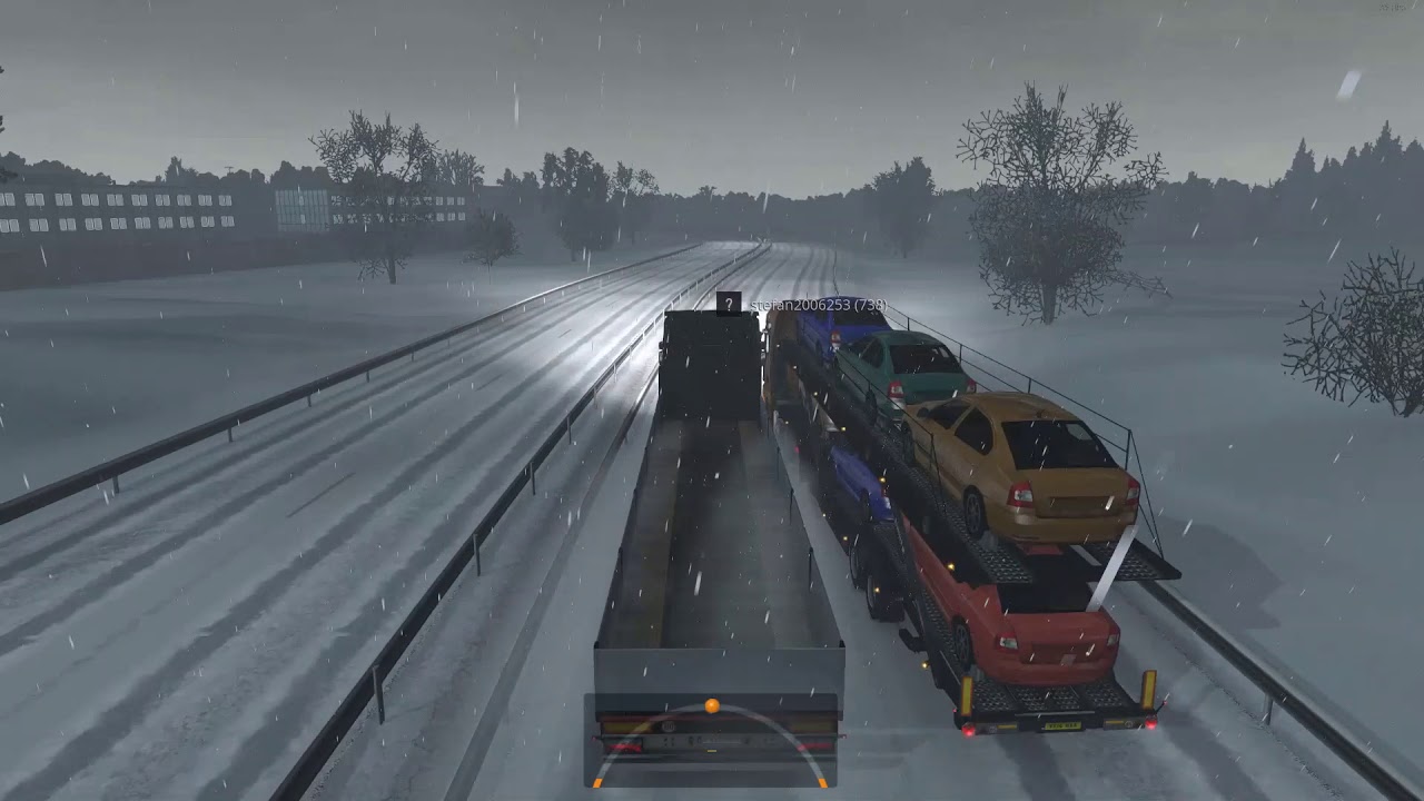 ETS2 Funny Moments Calais-Dortmund WINTER II - YouTube
