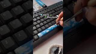 Painting on space bar key 😱😱 || #keyboard  #painting #art #acrylicpainting #diyart