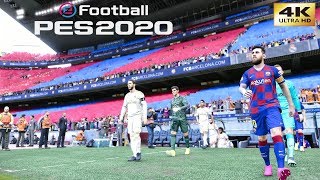Pes 2020 Pc Barcelona Vs Real Madrid La Liga El Clasico Gameplay 4K 60Fps