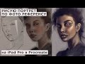 Рисую фэшн портрет девушки по фото референсу на iPad Pro в Procreate, процесс рисования