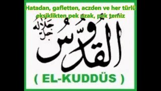 99 Esmaül Hüsna Arapça Türkçe Okunuşu Ve Anlamı