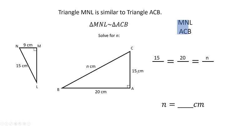 Similar Triangles and Missing Sides 2022