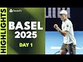 Ref:VREdF_YScGE Mensik vs bernet, davidovich fokina, brooksby &amp; munar all play | basel 2025 highlights day 1